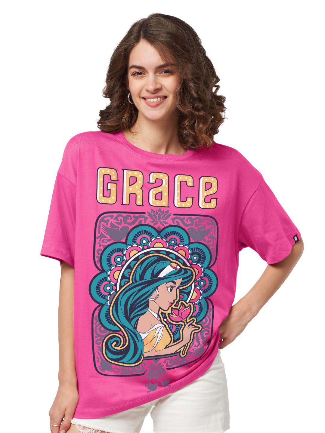 The Souled Store Official Aladin: Her Grace Women Oversized T-Shirts The Souled Store Official Aladin: Her Grace Women Oversized T-Shirts