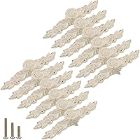 Vista 13 de Paquete de 6 pomos de estilo europeo con placa posterior, 4.016 in, manija vintage de aleación de zinc para cajones de cocina, tocador, armario