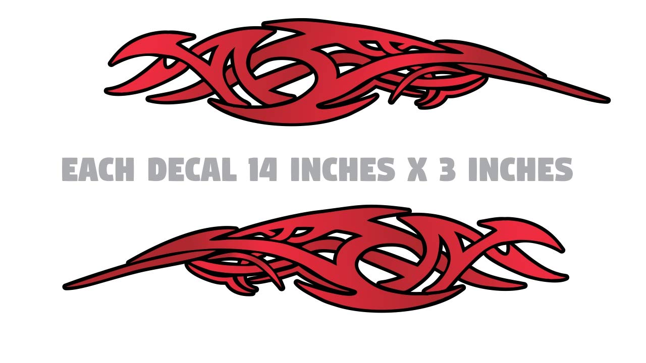 Amazon.com - Tribal Tank Decals Stickers - Cherry red - for