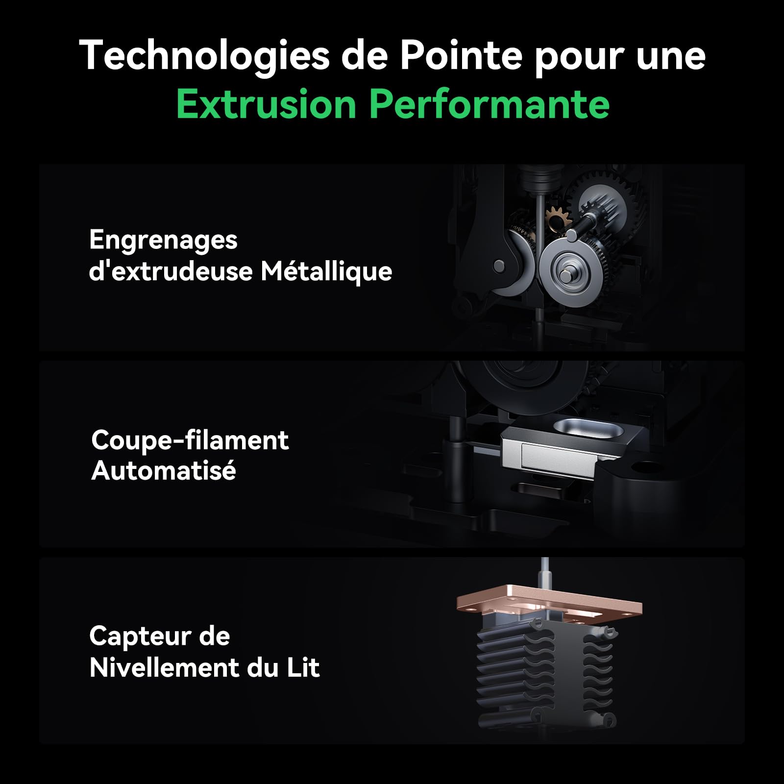 Creality Hi Combo (A) Imprimante 3D Multicolore avec CFS, 500mm/s Haute Vitesse, Mise à Niveau Automatique, Lecture Automatique du Filament, Assemblage Complet, Mode Silencieux 260x260x300mm