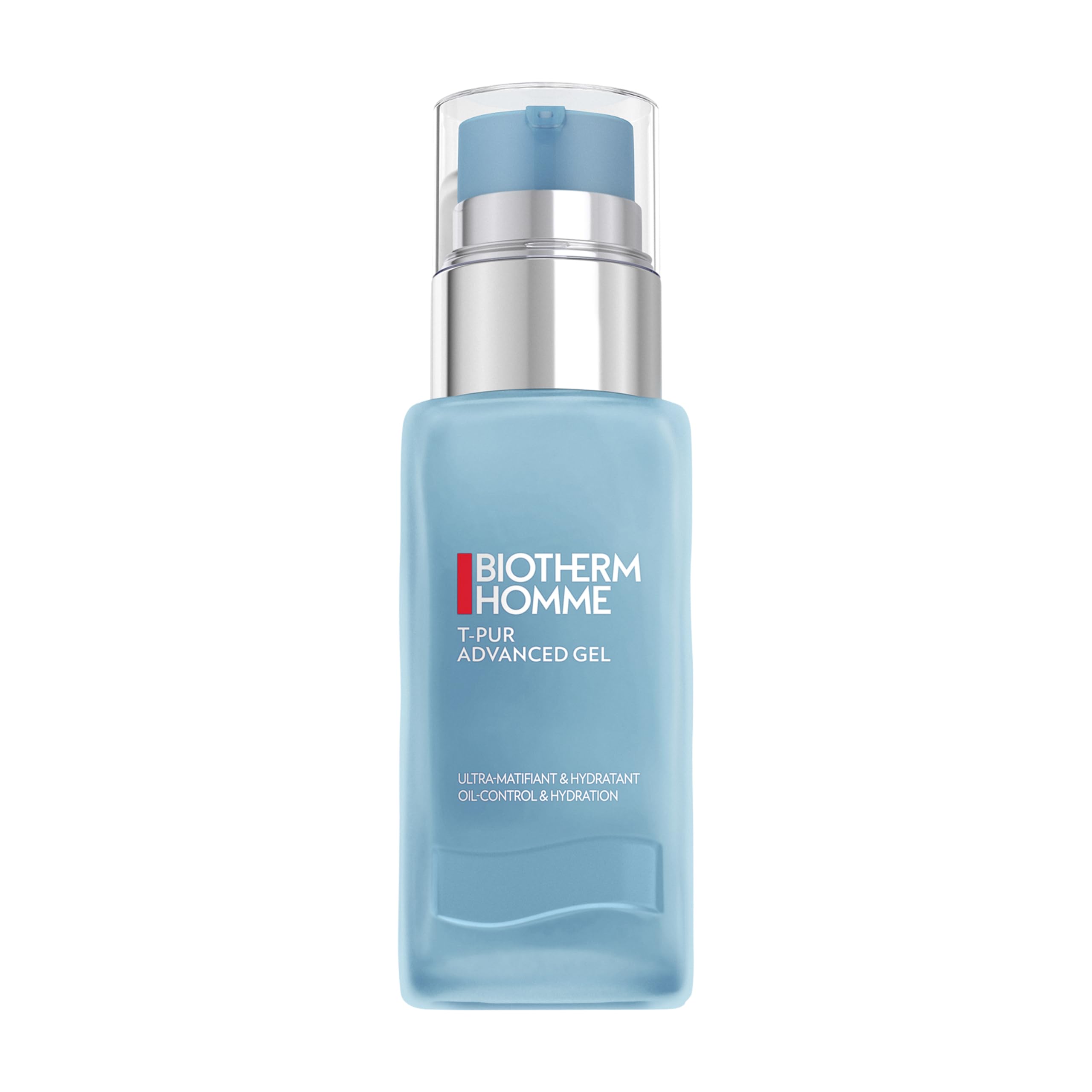 Biotherm Homme T-Pur Gel, un gel hidratante para hombres con piel normal a grasa, con sales marinas francesas y plancton biotecnológico, hidrata y purifica, antiaceite y brillo, 50 ml