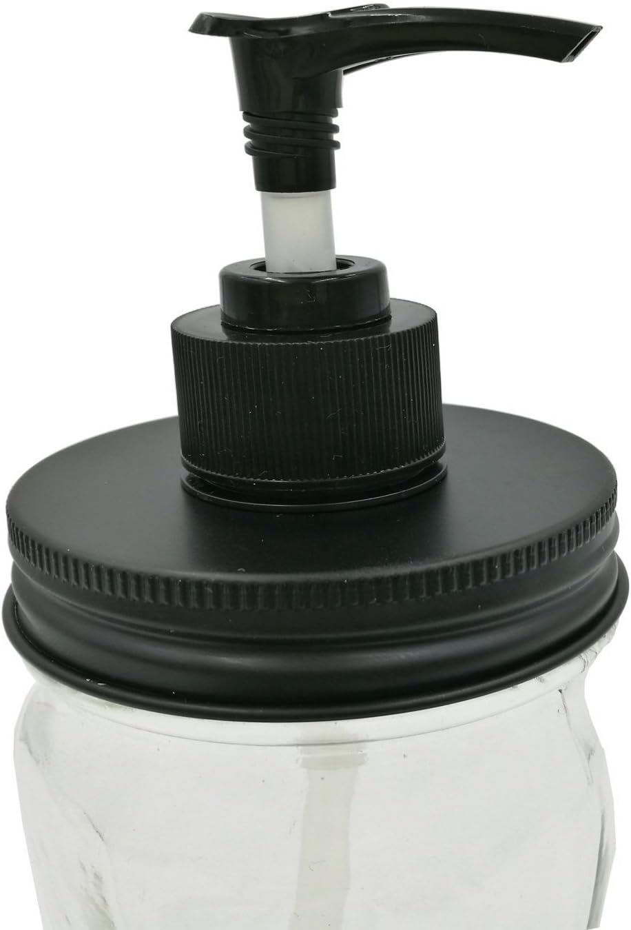 Happy Shopping Time Black Aluminum Soap Pump Dispenser Lid Insert Kit Rust and Leakage Proof for Mason, Ball, Canning Jars (1 Pack, Regular Mouth)
