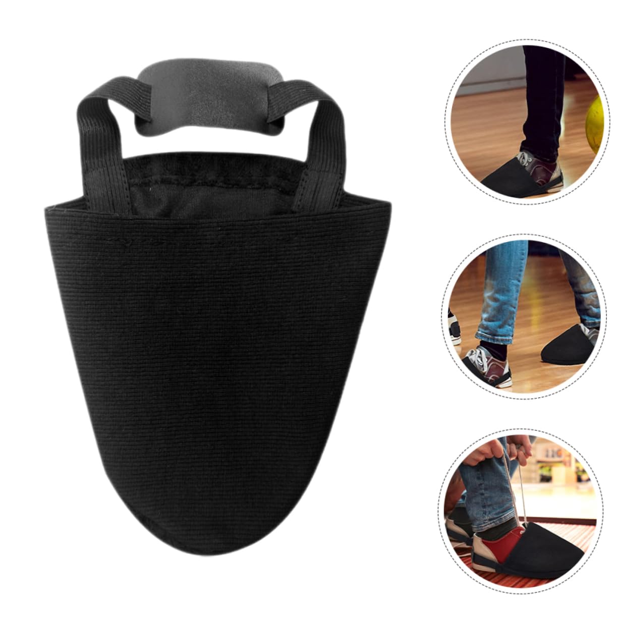 HANABASS Bowling Shoe Sliders for Women Elastic Fit Comfortable Shoe Covers for Bowling Games Black