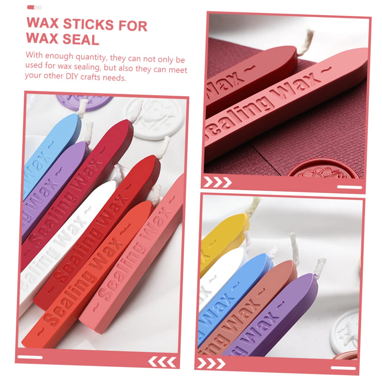 SEWACC 32piezas Cera De Sellado Con Mechas Para Sello De Cera Para Cartas Invitaciones y Decoración De Envelopes Ocasiones Especiales