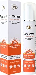 VL ARC Sunscreen Aqua Face Gel with SPF 50 PA+++ UVA/UVB & Bluelight Protection | For Oily, Dry, Acne-prone Skin | Ultra L... Price In India