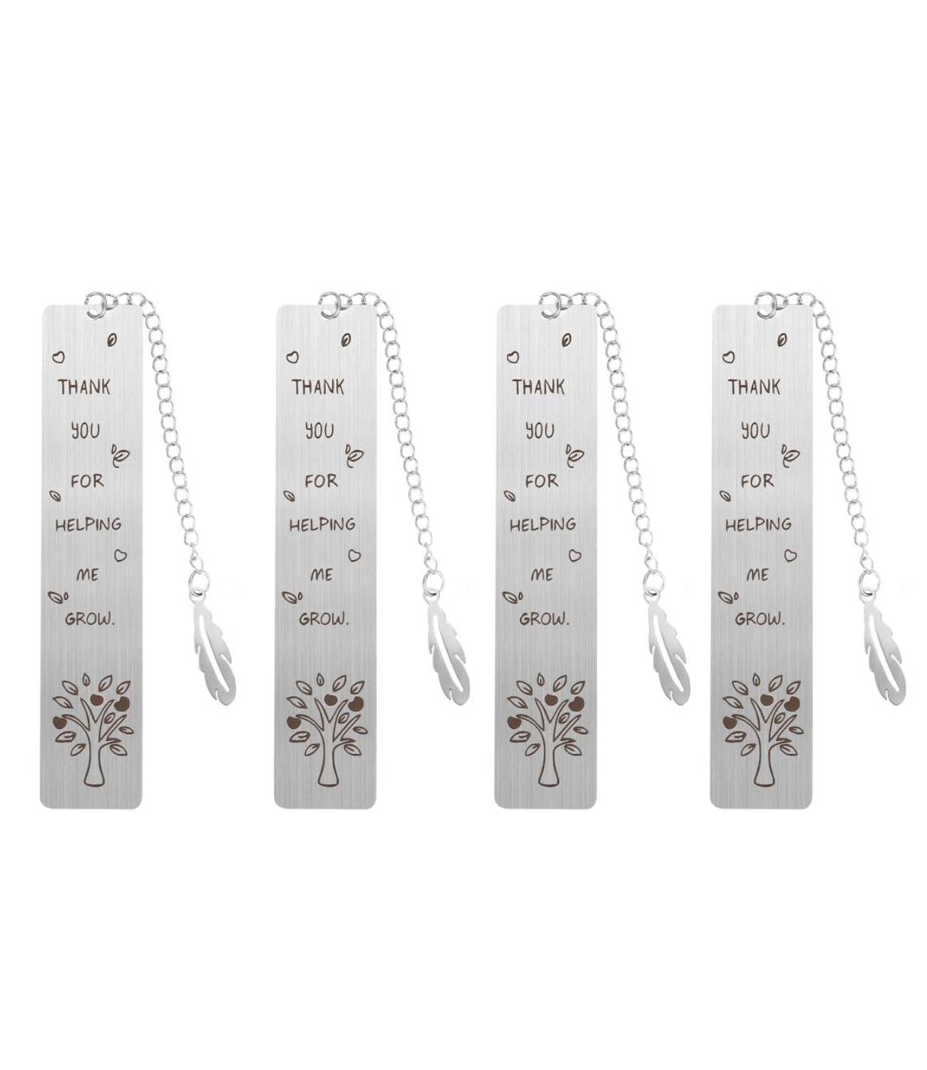 Bixury 4 segnalibri in metallo personalizzati ispiratori, 12,6 × 10 × 0,1 cm, stile 1