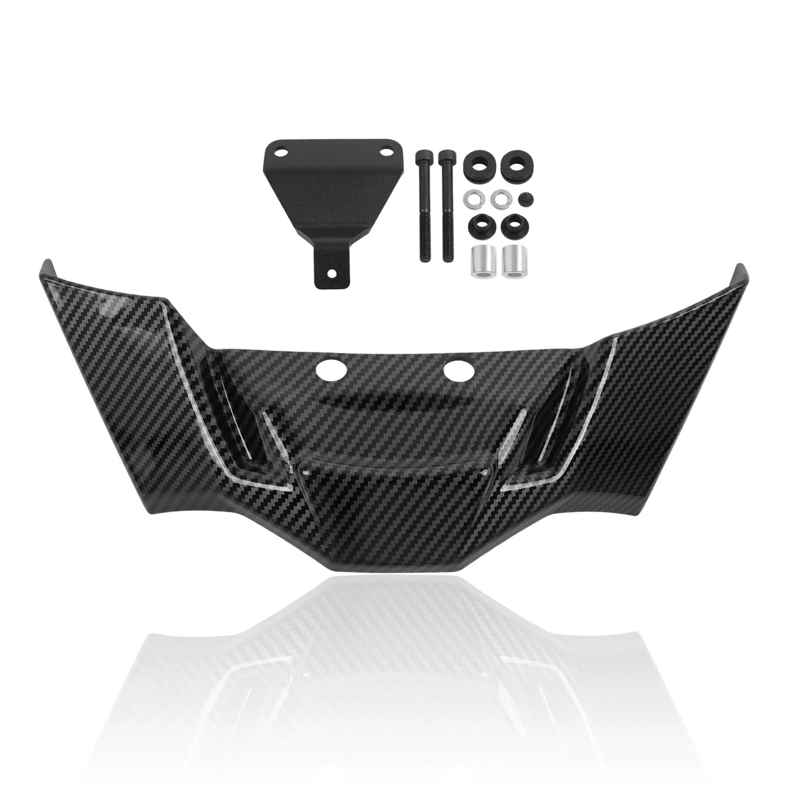 Spoiler Anteriori Per BMW Per S1000R 2021-2024 Spoiler Anteriore Con Ala Aerodinamica Nuda S 1000 R S1000 R Per M1000R 2023 2024 Spoiler Aerodinamico(Glossy Black)
