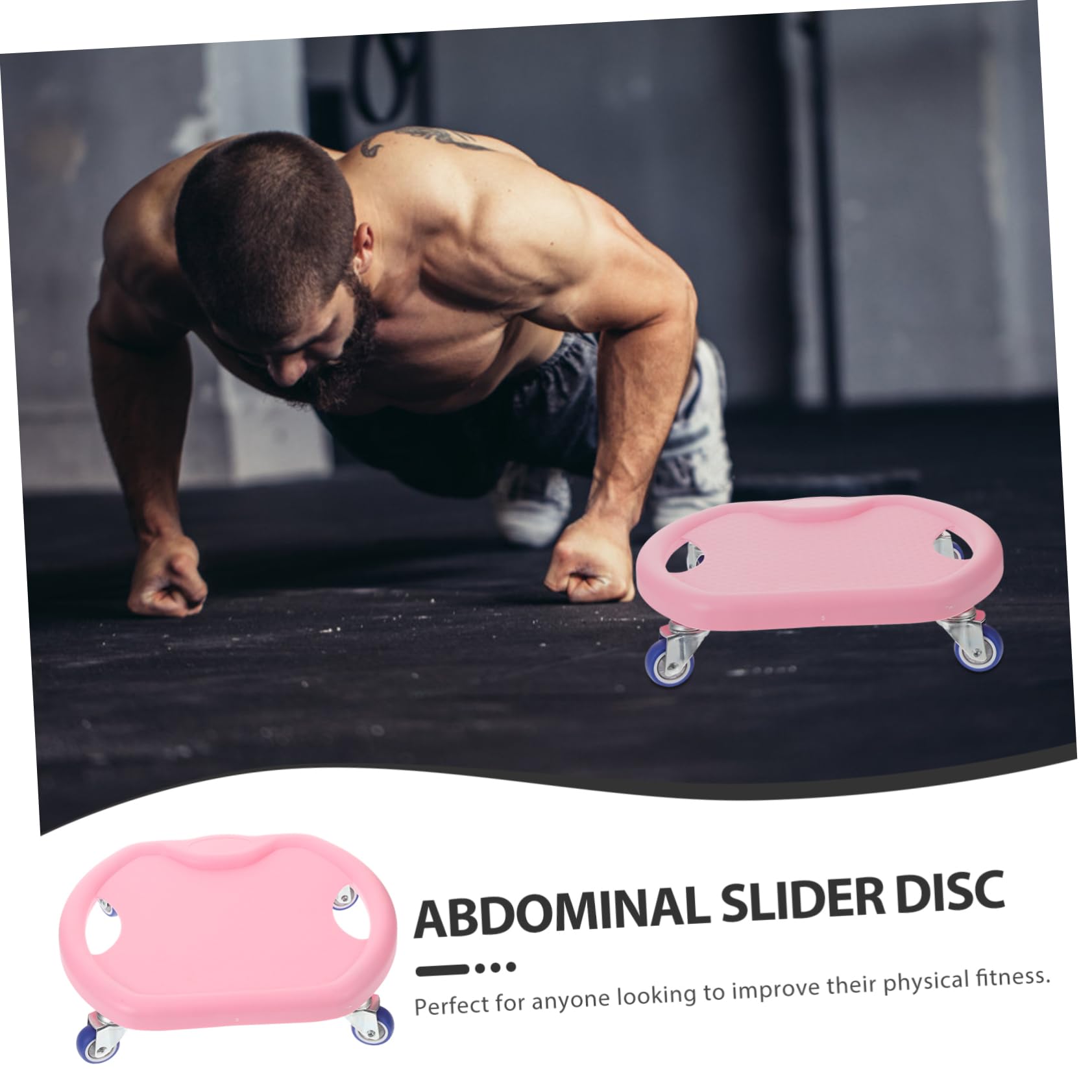 BESTonZON Multi Funktionale Gleitscheiben für Fitnessübungen aus Sicherem Pp und Pu Material mit Kniepolster für Effektives Bauchmuskeltraining zu Hause Zufällige Farbe