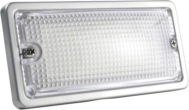Grote 61861 مصباح LED أبيض Tm مصابيح تثبيت صغيرة غائرة، حامل قبة مسطح، 12 24 فولت