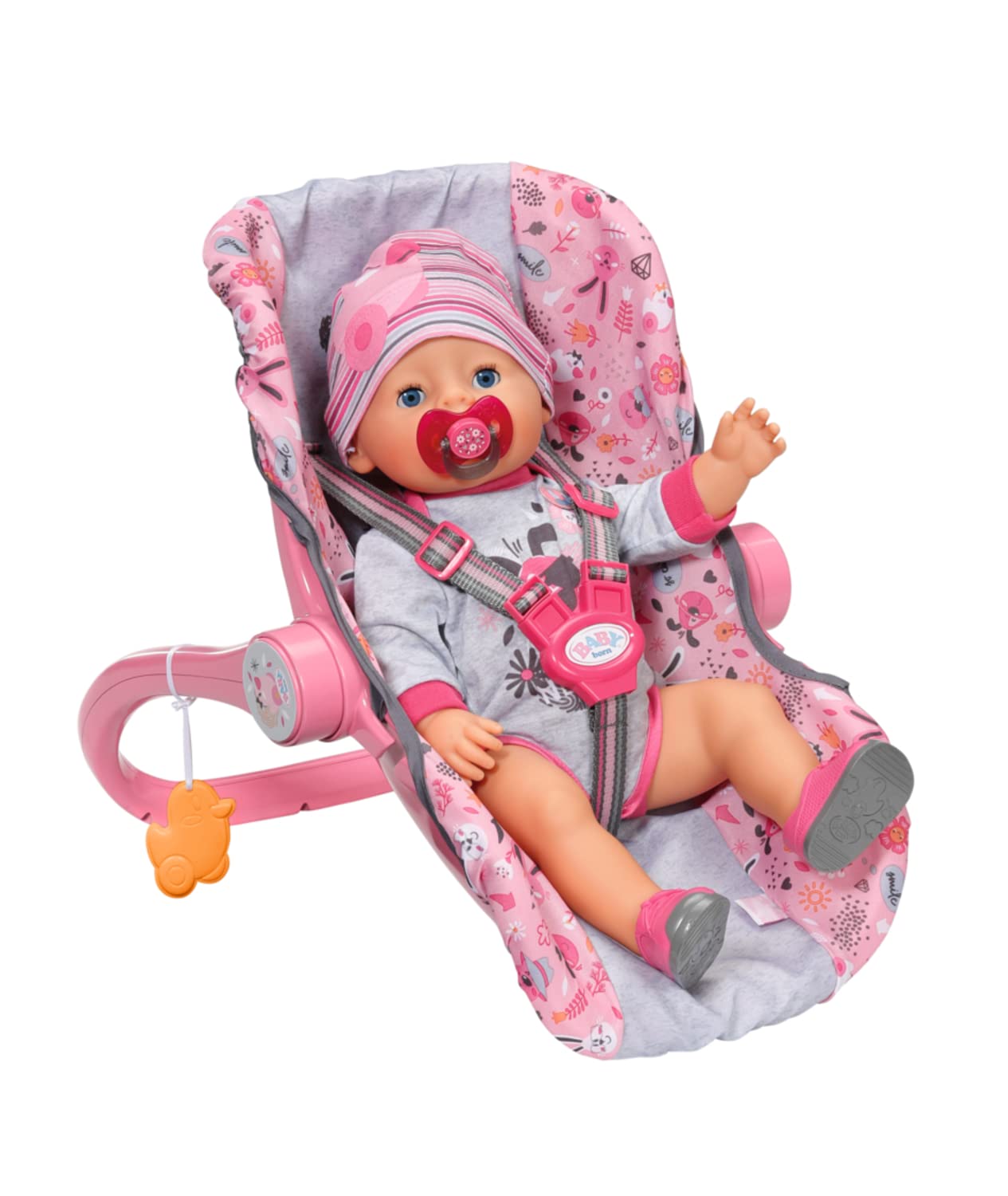 Baby Born Siège Confortable – Accessoire Multi-Usage, Peut être utilisé comme siège, Porte-bébé, siège à Bascule ou siège de Voiture. Convient aux poupées Baby Born de 43 cm