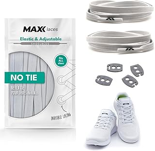 MAXX laces elastische Schnürsenkel ohne binden - Gummi, Flexibel, Flach, Bequem, Einfach - Stylischer Komfort und fester H...