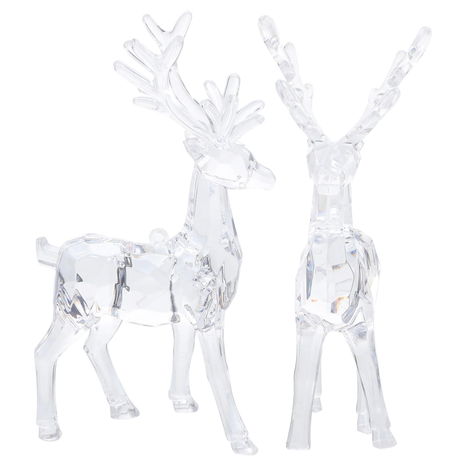 Figuras transparentes de alce Beavorty, el detalle de decoración navideña perfecto