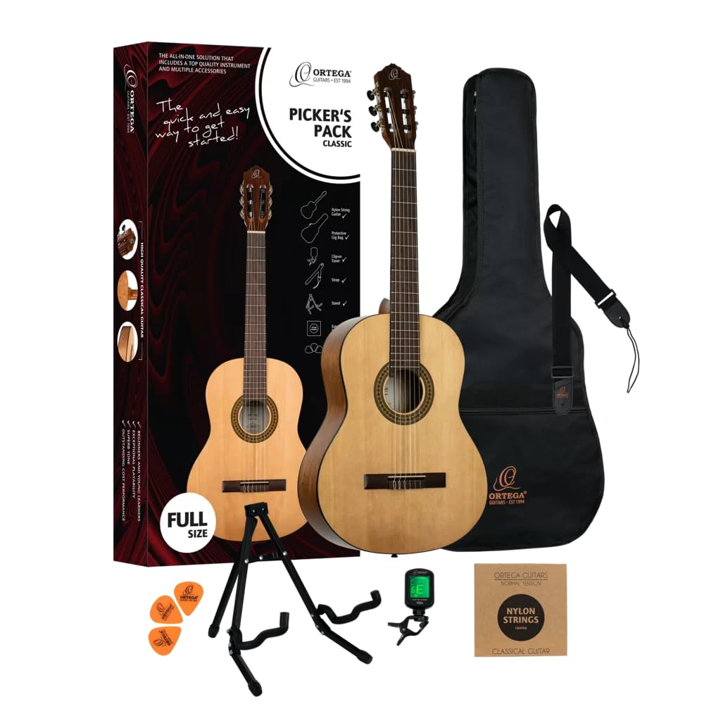 Ortega Guitars RPPC44 Picker's Pack 4/4 Guitarra de concierto