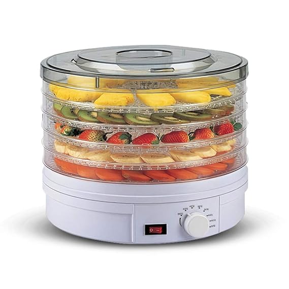 Electric Food Dehydrator Hine 5 Tray Tier Fruit er Beef Jerky Herbs er with Adjustable Thermostat-KUAW