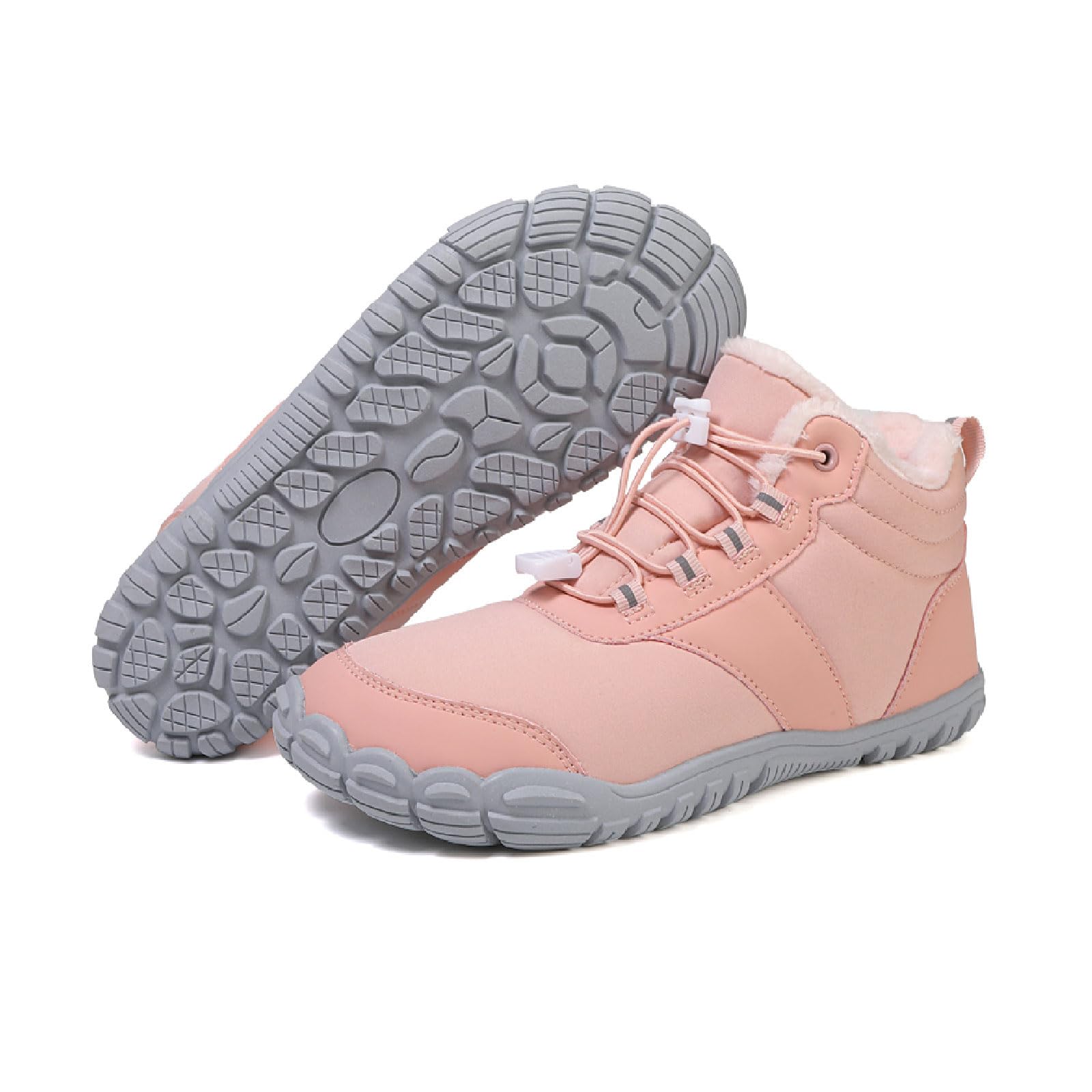 Men's Women's Winter Barefoot Hiking Boots, Slip On Warm Zero Drop Snow Boots, Wide Toe Box Booties, Waterproof Shoes Sneakers Hike Shoes for Hiking Walking Outdoor Unisex