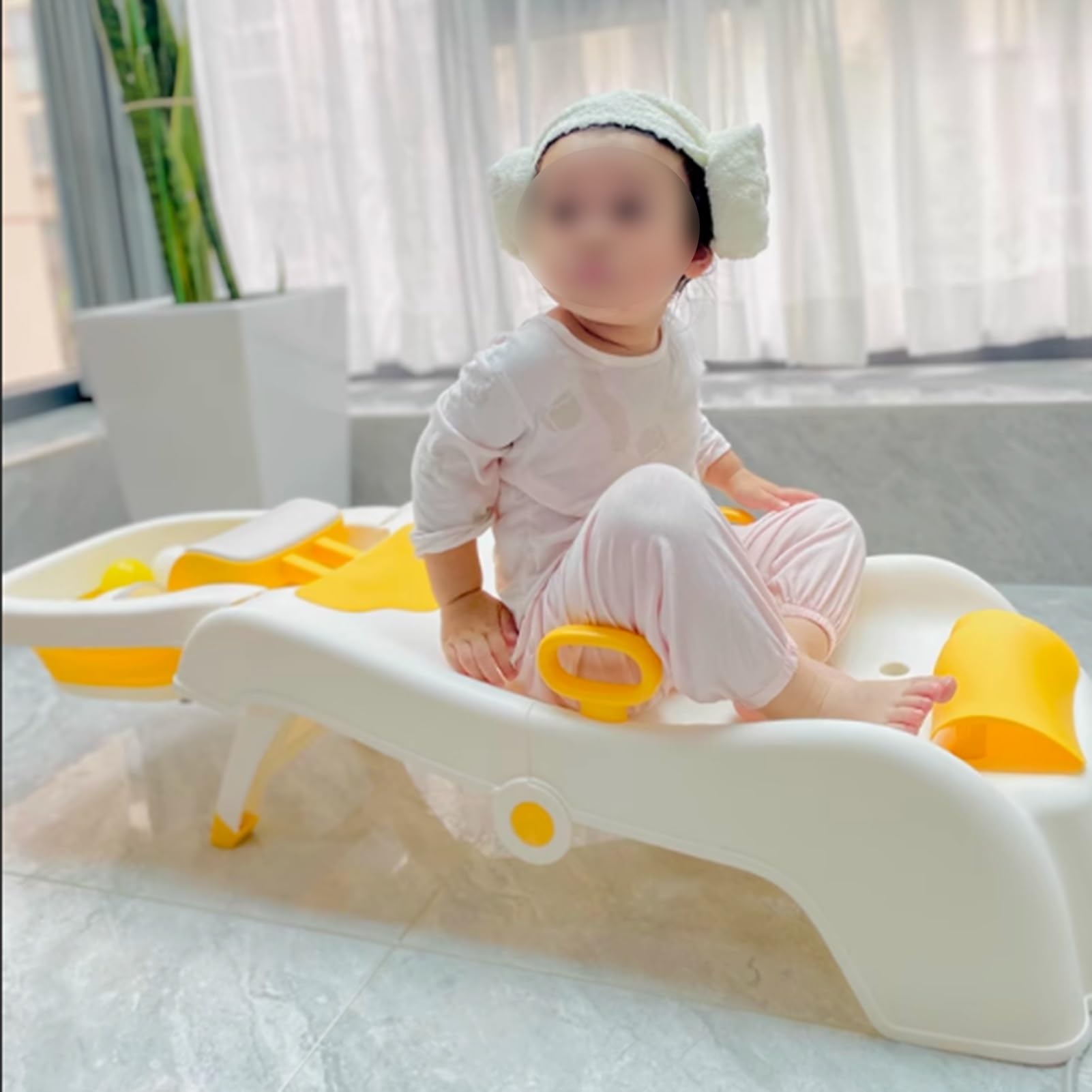 Faltbarer Kinder-Haarwasch-Badesitz, tragbarer Shampoo-Stuhl mit Shampoo-Becken, Kinder-Shampoo-Stuhl für 1 bis 15 Jahre, kann 80 kg tragen