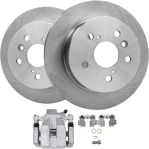 Miniatura 331 de Detroit Axle - Rotores de disco delantero de 10.827 in + pinza de freno lateral del pasajero de repuesto para Toyota RAV4 Prius V Lexus HS250H Scion