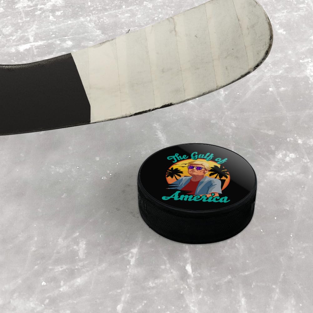 GRAPHICS & MORE Gulf of America Trump Ice Hockey Puck