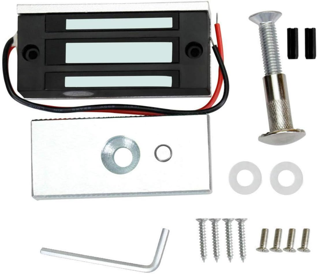 Single Door Electric Magnetic Lock 60kg 132LBs, Holding Force Fail-Safe Electromagnetic Lock DC 12V NC For Door Access Control System kit Outdoor and Indoor