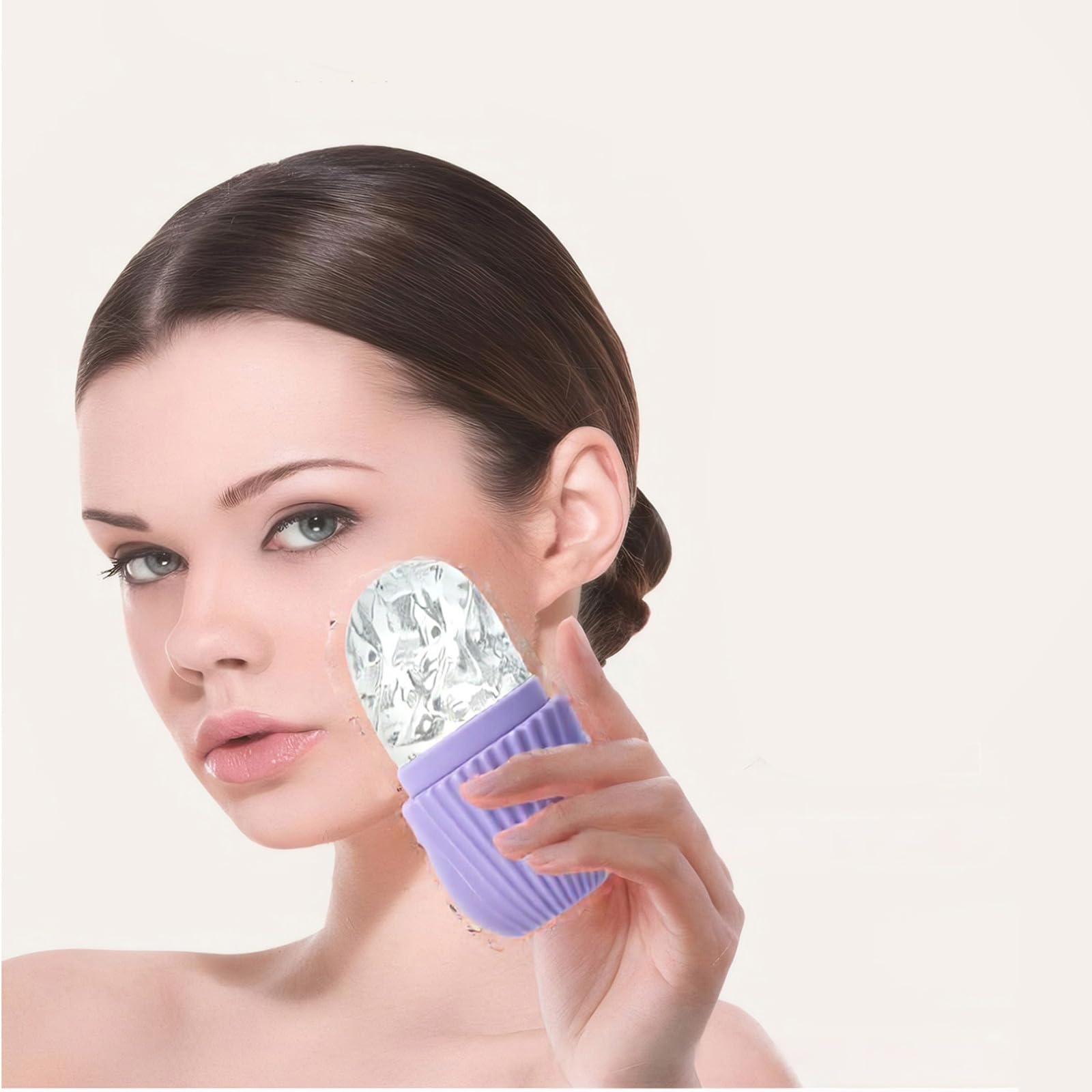 Rodillo de hielo facial reutilizable, molde facial de silicona para apretar los poros, hinchazón, piel brillante, herramienta de belleza para terapia de frío para el cuidado de la piel en el hogar — view 6