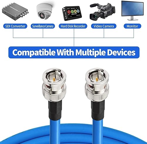 Miniatura 4 de Superbat Cable SDI de 50 pies BNC de 75 ohmios Belden 1694A 3G6G12G Cable de cámara SDI, compatible con 3G-SDI6G-SDI4K6K Video Recorder Monitor