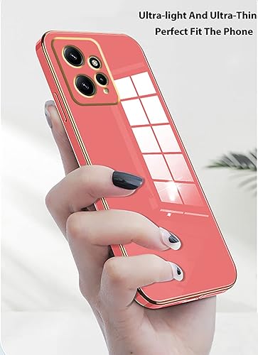 Miniatura 10 de Wousunly Funda compatible con Redmi Note 12 4G de silicona rosa, chapado para Xiaomi Redmi Note 12 4G, funda delgada y suave a prueba de golpes