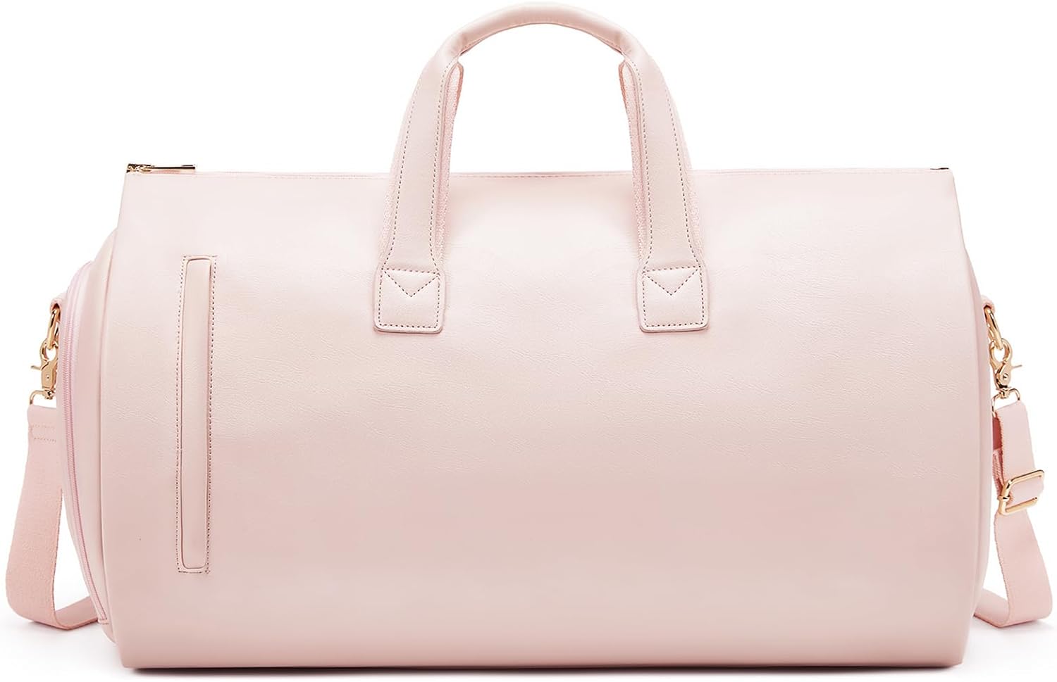 Leather Garment Bag Women, Carry on Garment Bag for Travel Convertible Garment Duffel Bag 2 in 1 Waterproof Foldable Travel Suit Bag Weekender Bag with Shoe Pouch