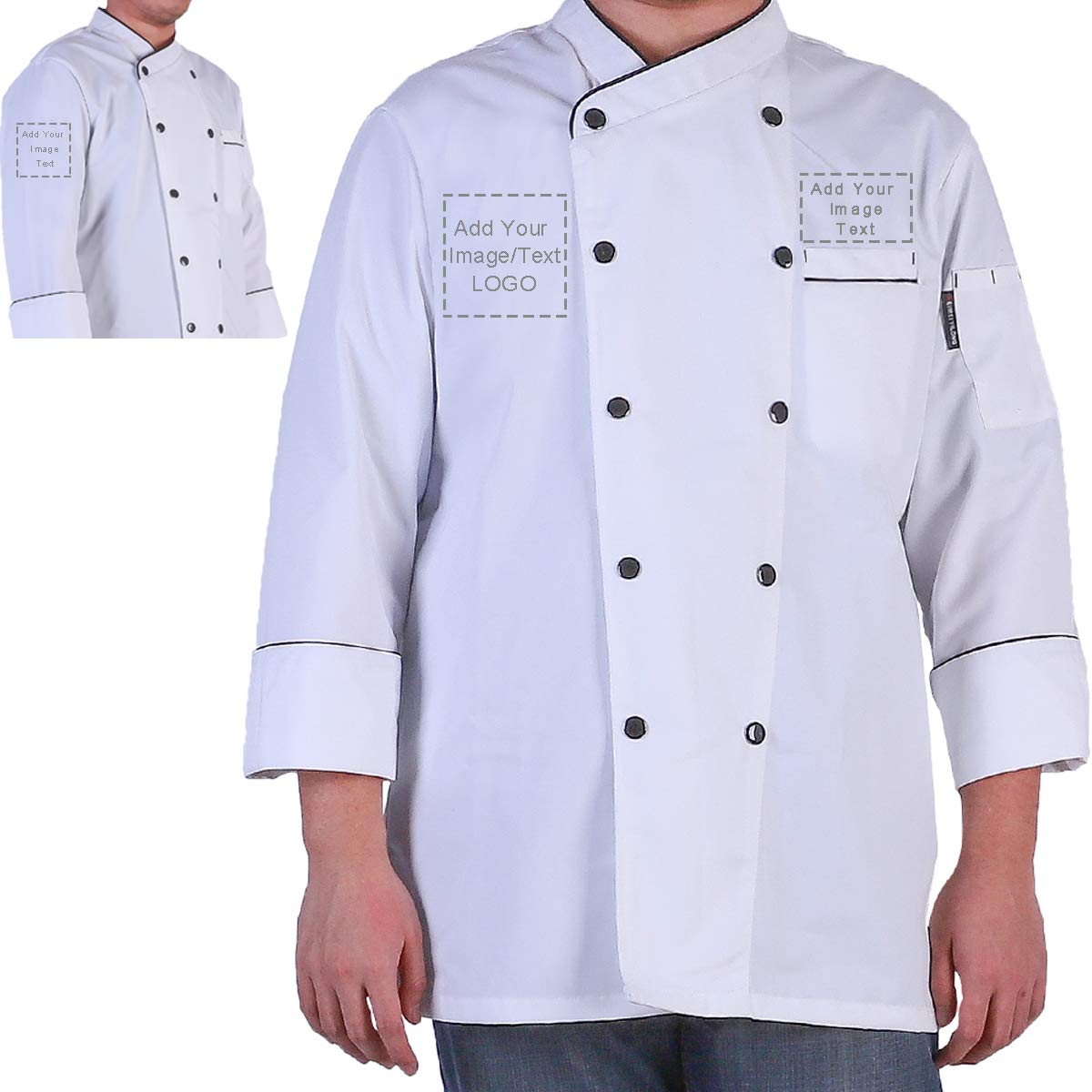 Personalized Customized Chef Jacket Hotel Kitchen Restaurant Chef Coat Printing Chef Uniform