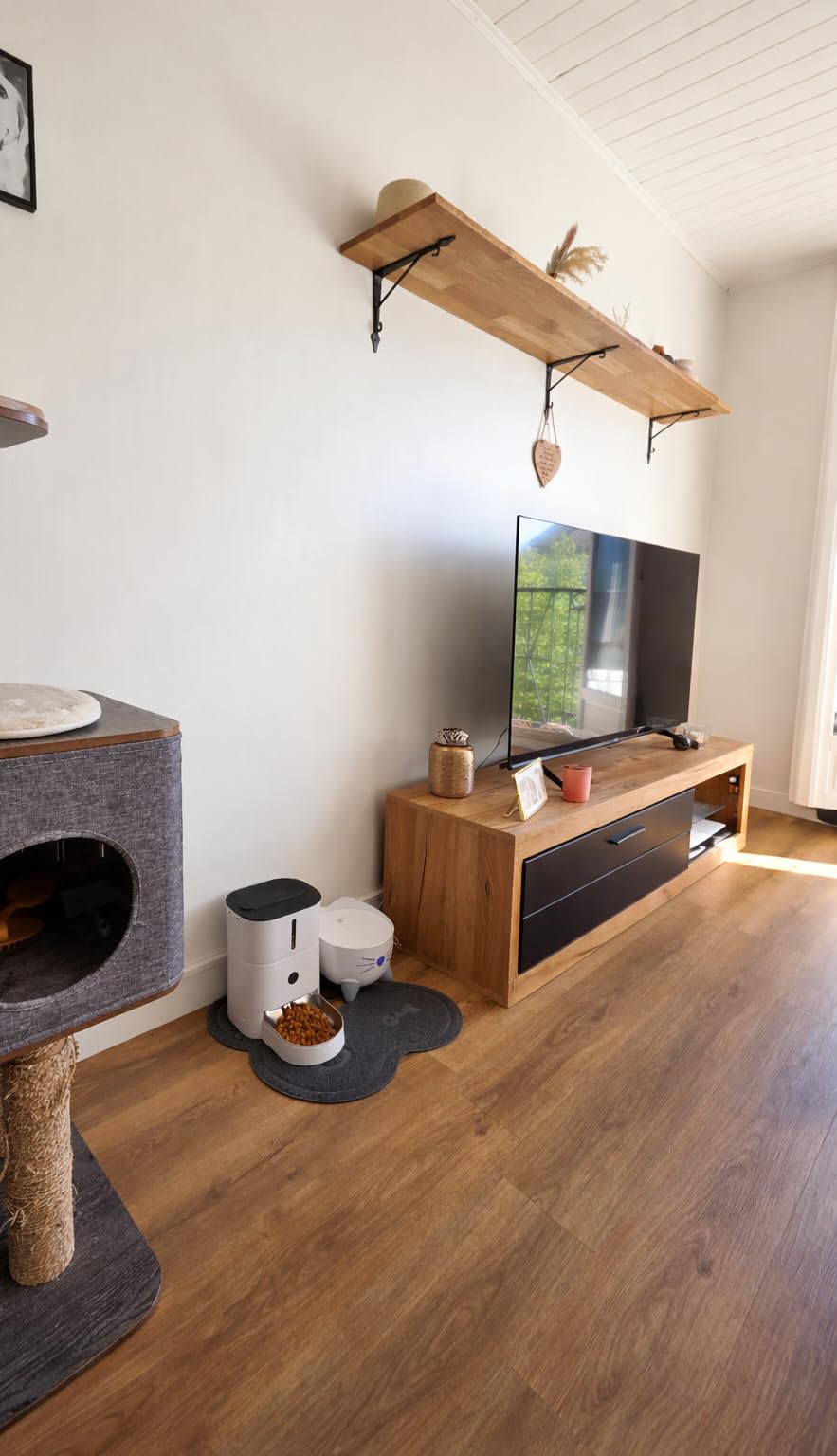 HarmonyPaws Distributeur de Croquette prenium Automatique connecté Smartlife WiFi avec caméra Haute définition à détecteur de Mouvement et Micro intégré