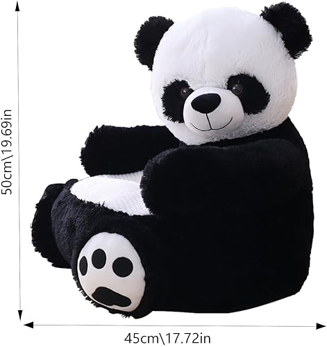 Miniatura 3 de Silla de sofá para niños, sillón de felpa Panda, terciopelo y material de algodón PP, muebles de animales para niños, niños y niñas, cómoda silla