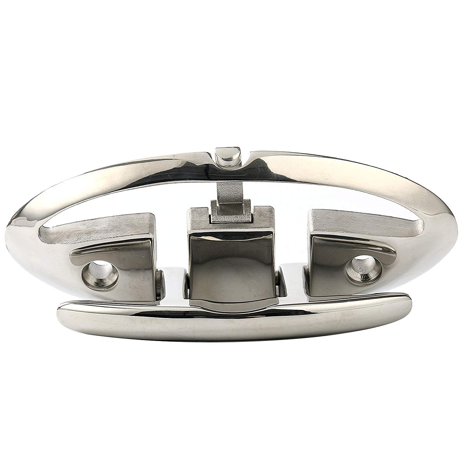 Amarine Made 7.5" Stainless Steel Folding Boat Cleats - Marine Grade 316 4-Pack For Docks & Boats