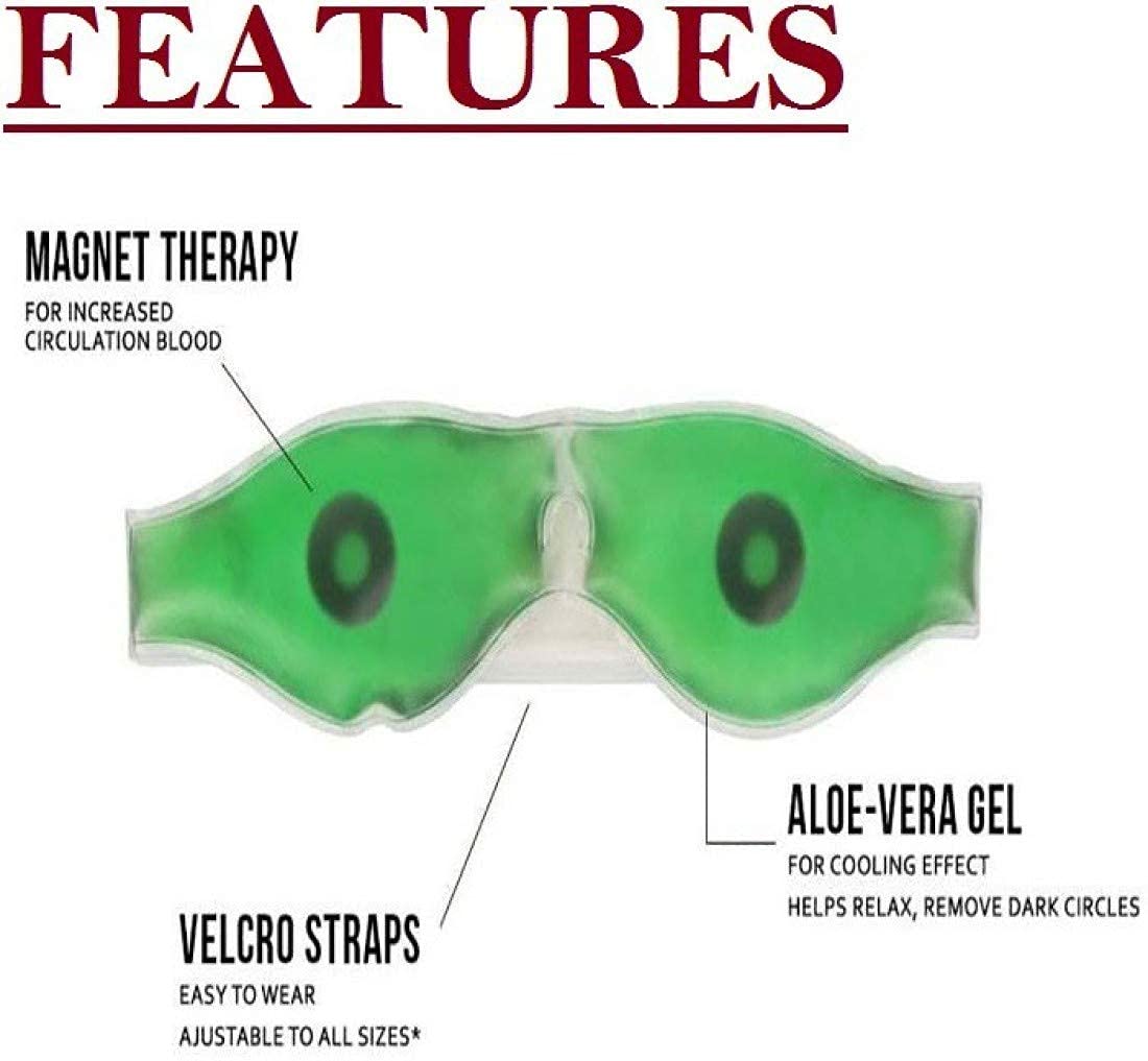 NEEV ENTERPRISE (PACK OF 2 PC) Aloe Vera Cool Gel Eye Mask Summer Ice Cooling Sleeping Mask for Eye Patches Remove Dark Circles Fatigue Cool Eyes Patch Pads Eye Care (2 PC) 4