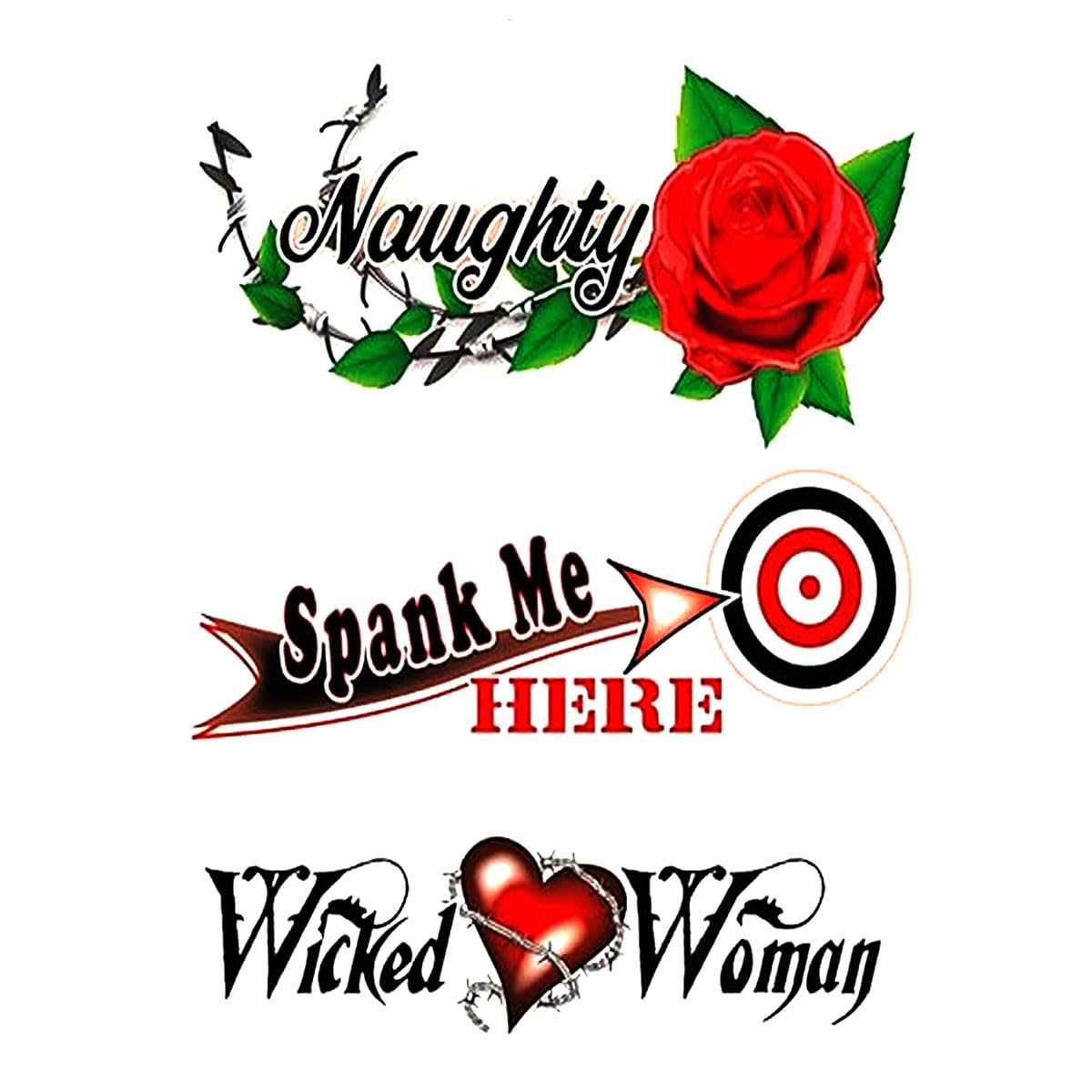 Tattoo Tech, 2 Sheets Large Temporary Tattoo, Adult Art Design Temporary Tattoos, Lasts 1-2 Weeks, Waterproof, Realistic Look, No Adhesive, No Reflection (Dark Desire Honymoon Letter Design)-image-19
