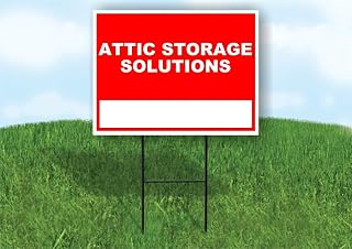 Attic Storage Solutions Write On Me Red 18x24 in Single Sided Yard Road Sign w/Stand