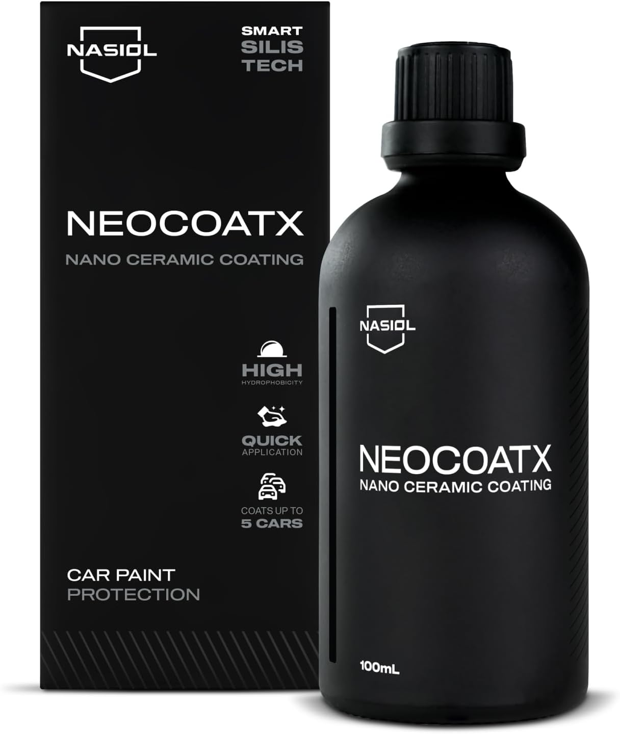 Neocoatx Nano Ceramic Coating for Cars 100 ml, Auto Detailing Kit Body Armour, Scratch Resistance Up to 1 Year Paint Protection for Vehicle and Motorcycles.