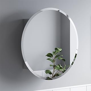 Artis Bathroom Mirror Cabinets Without LED Lights Non Illuminated (Round - 600mm)