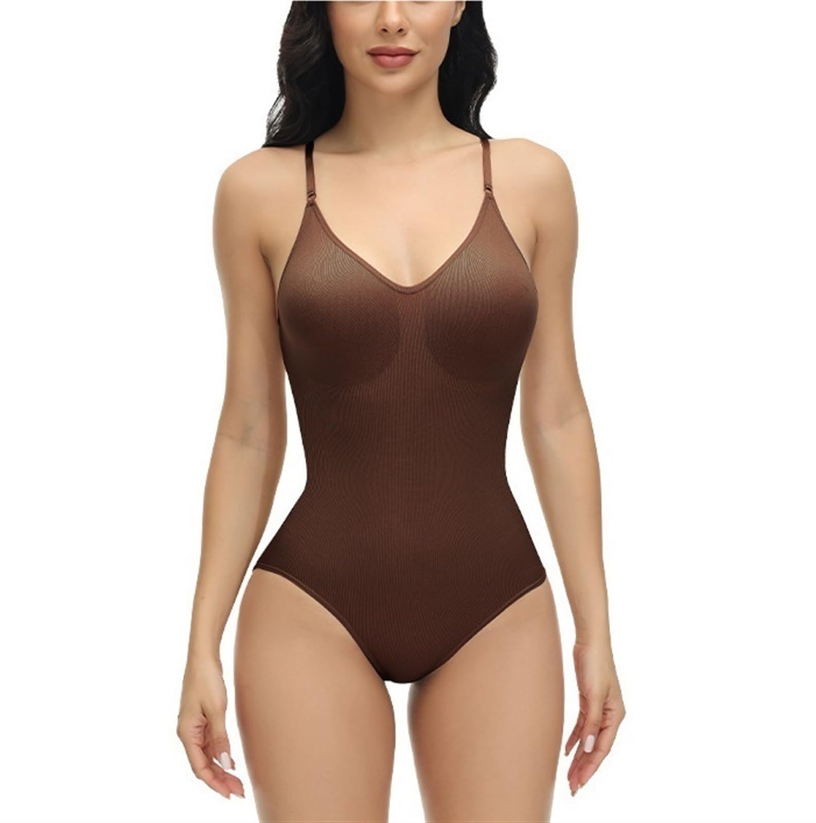 MOCHAMIK Body Shapewear dla kobiet Stringi wyszczuplają brzuch, bezszwowe bluzki z odkrytymi plecami