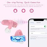 BANIGIPA Kids True Wireless Earbuds, 5g Super Light Comfortable Open Ear Bluetooth 5.4 Headphones w/Mic to Protect Hearing for Studying Music Clear Calling, Touch Control Ear Buds w/Charging Case