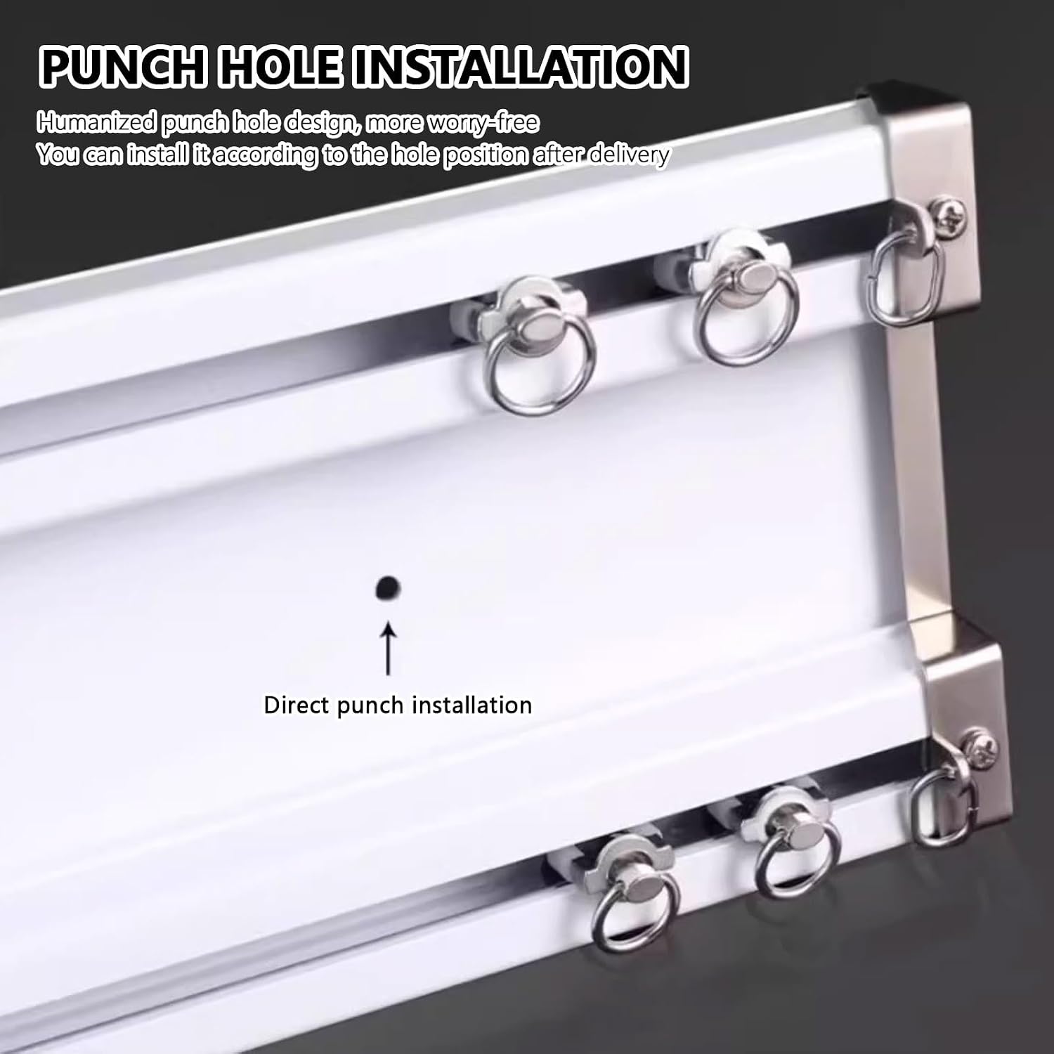 Modern Silent curtain track for windows, aluminum double curtain track, Mute mount ceiling slider rail, Decorative Integrated design, Hang blackout curtains, for bedroom hospital living room