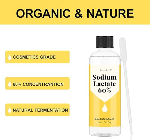 Miniatura 2 de Lactato de sodio de 6 onzas para fabricación de jabón y lociones, líquido de lactato de sodio premium, 60% de concentración, grado cosmético,