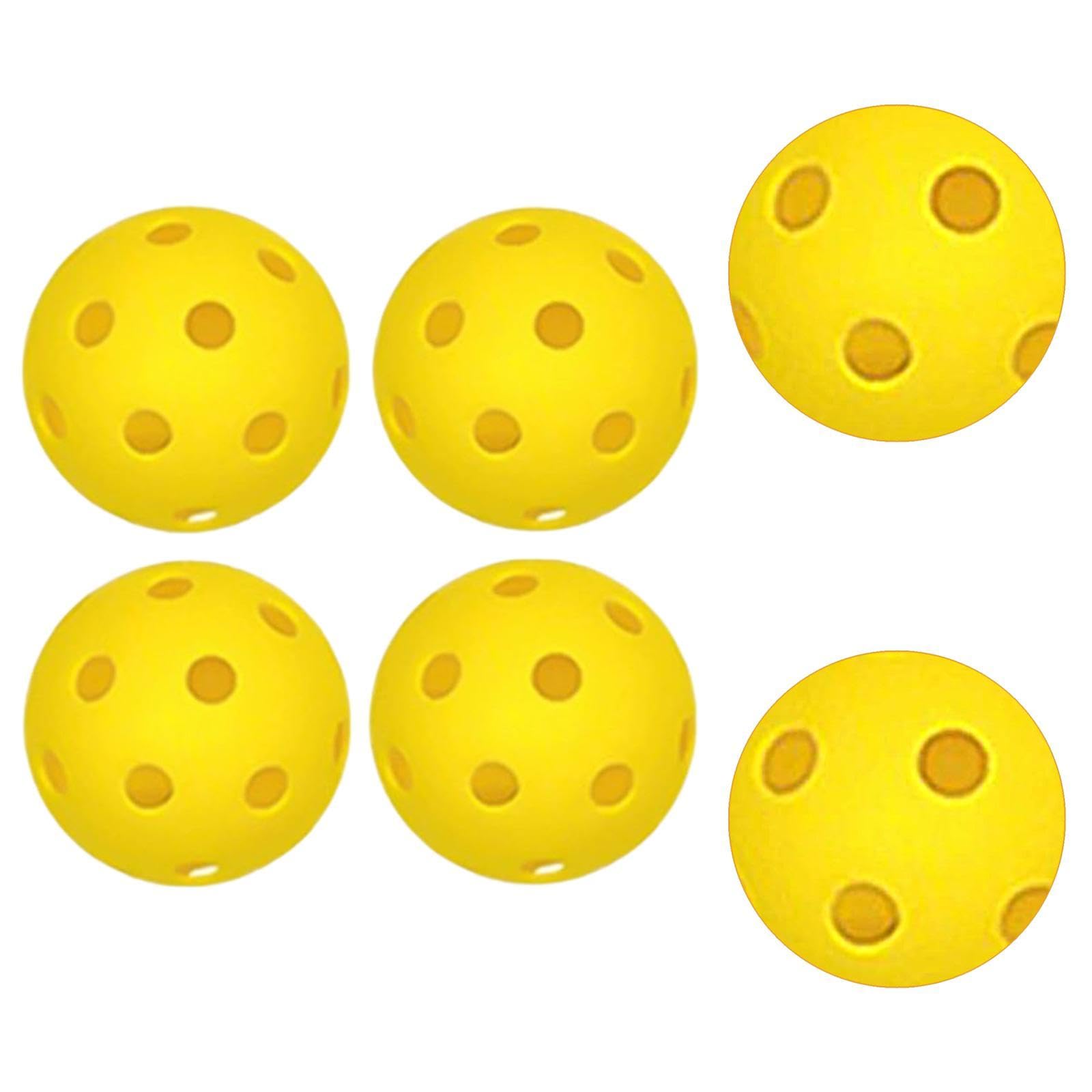 4 Stück Floorball Bälle Unihockey Bälle Trainingskugeln Ersatzbälle PP Material mit Innovativem Design Perfekte Balance Und 26 Löchern für Erwachsene