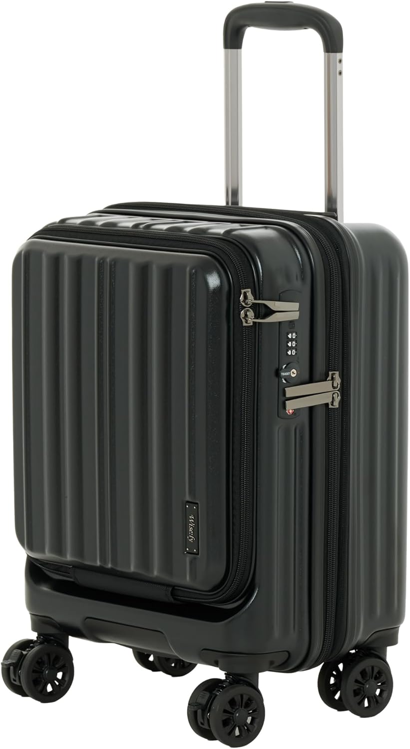 [ワイズリー] スーツケース Galant(ギヤラント) フロントオープン コインロッカーサイズ 16インチ 拡張 約31～３５L 約3.2㎏ 軽量 大容量 多機能