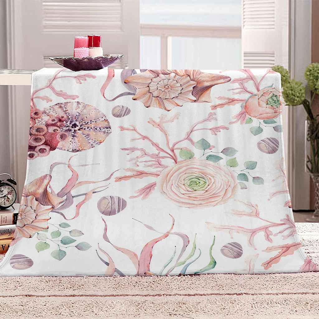Couverture polaire en flanelle anti-froid et entretien facile motif rose