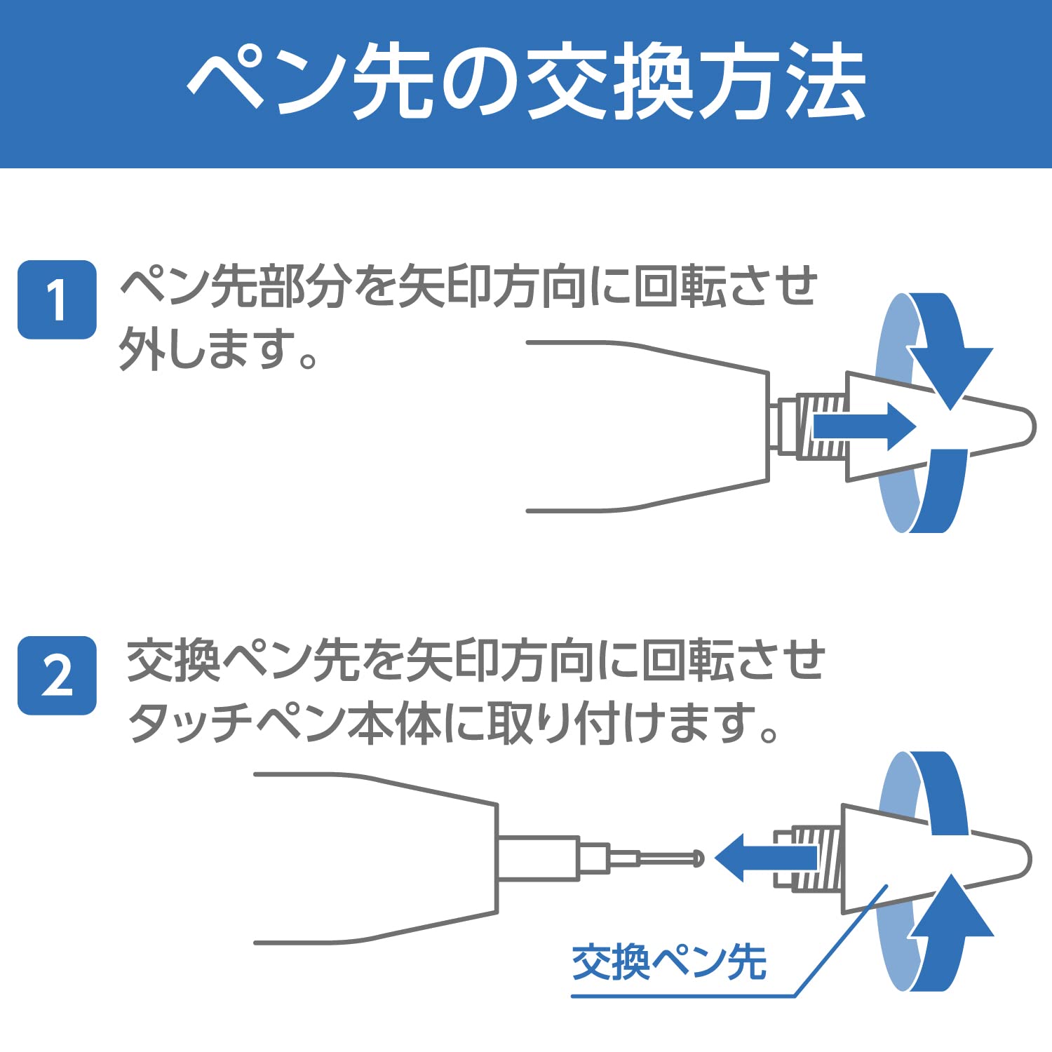 Amazon | エレコム タッチペン 交換用ペン先 3本入り (P-TPACSTAP02WH