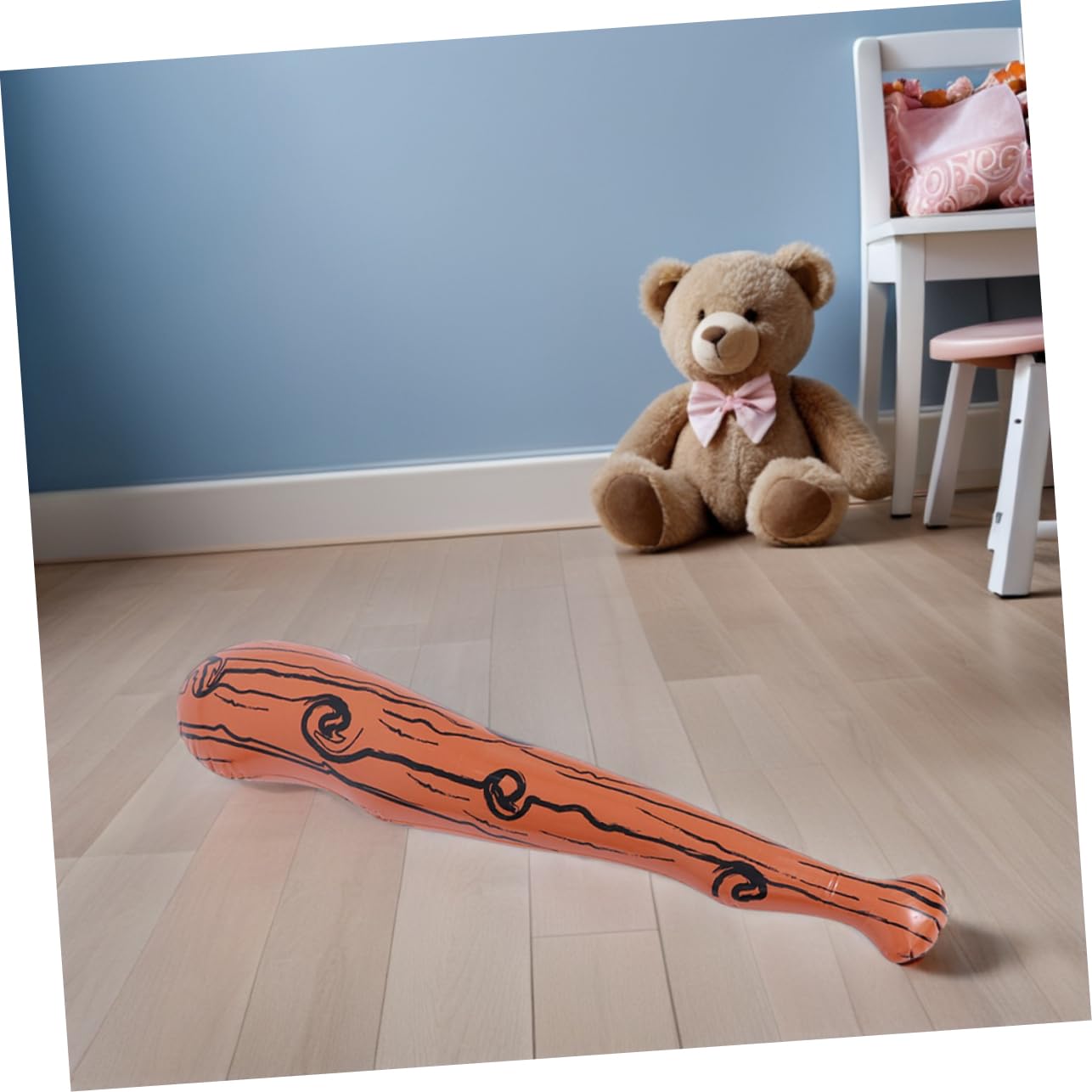 Set 6 Mazze Gonfiabili in Pvc Design Effetto Legno, Portatili e Facili da Gonfiare per Feste a Tema, Cosplay e Decorazioni Originali
