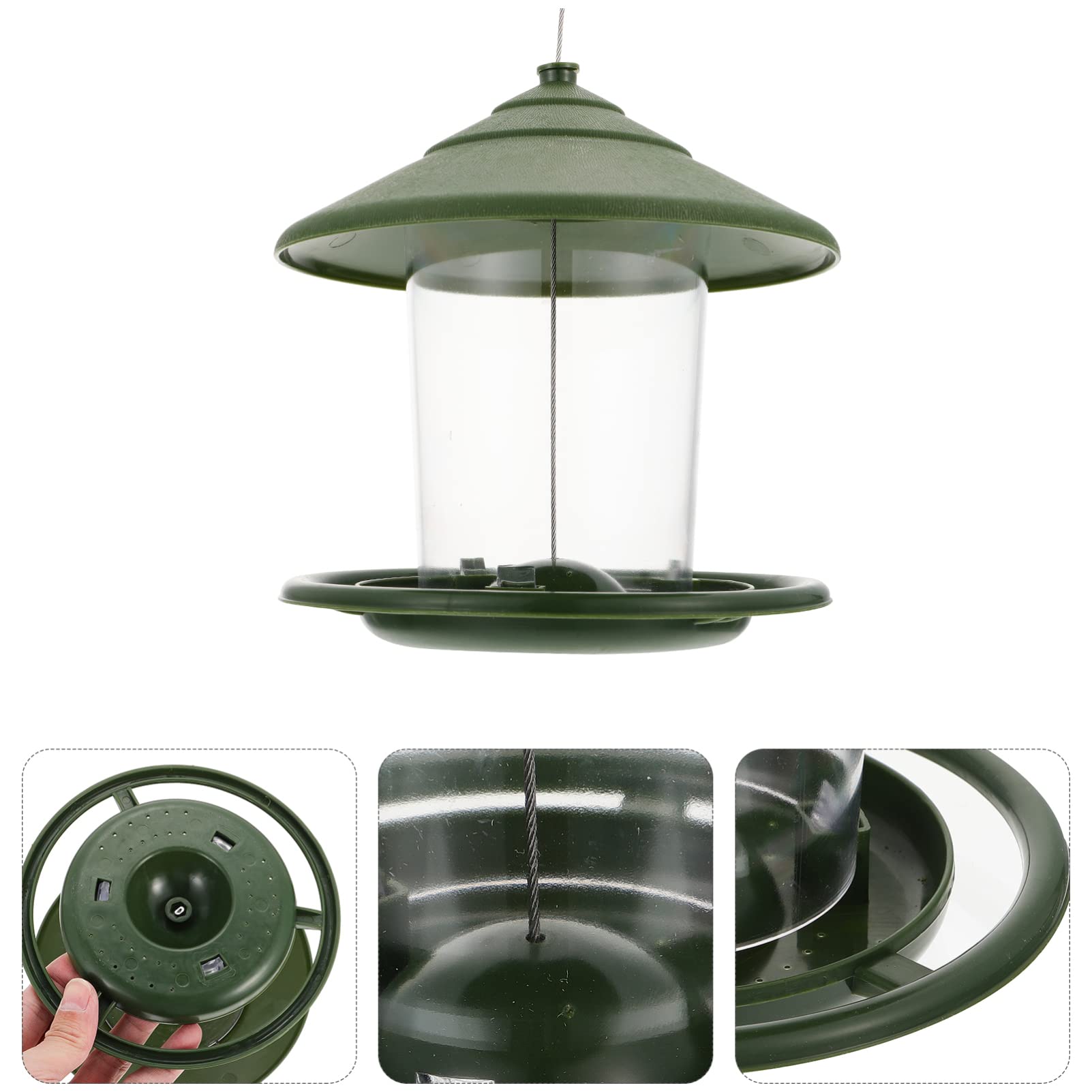 Sosoport 2pezzi Mangiatoia Sospesa Per Uccelli Da Giardino Contenitore Facile Da Pulire Design Compatto Per Uso Esterno Per Balconi e
