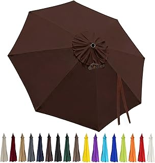 Universal Replacement Patio Umbrella Canopy for 10 Feet 8-Ribs Outdoor Round Market Umbrella