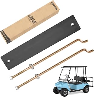 10L0L Golf Cart Battery Hold Down Plate and Rod Kit for Club Car DS & Carryall Electric Model Vehicles 1998-2005 OEM 101090801 1013683 W/Washer & Nuts