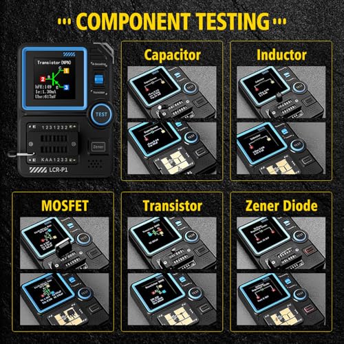 Image of Transistor Tester LCR-P1 Transistor Capacitor Tester Multifunctional SMD Electronic Component Tester Diode Triode Zener Diode Resistance Inductance Battery Test LCR Meter MOS PNP NPN ESR Meter
