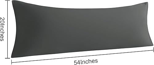 Miniatura 3 de NTBAY Juego de 2 fundas de almohada corporales, paquete de 2 fundas de almohada de microfibra cepillada de 20 x 54 pulgadas, suaves, resistentes a